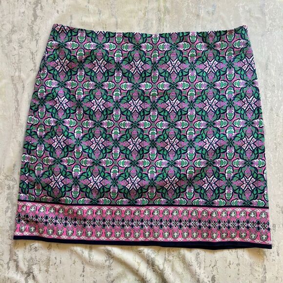 Talbots paisley print border skirt - Picture 1 of 8